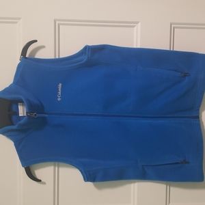Columbia Boys Medium Blue Fleece Vest